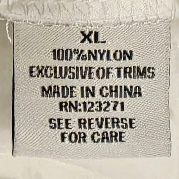 New Faded Rose Nylon Cargo Pants Parachute Style Women's Size XL Cordlock White - Picture 10 of 11